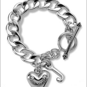 Juicy Couture Silver Bracelet Charm Heart